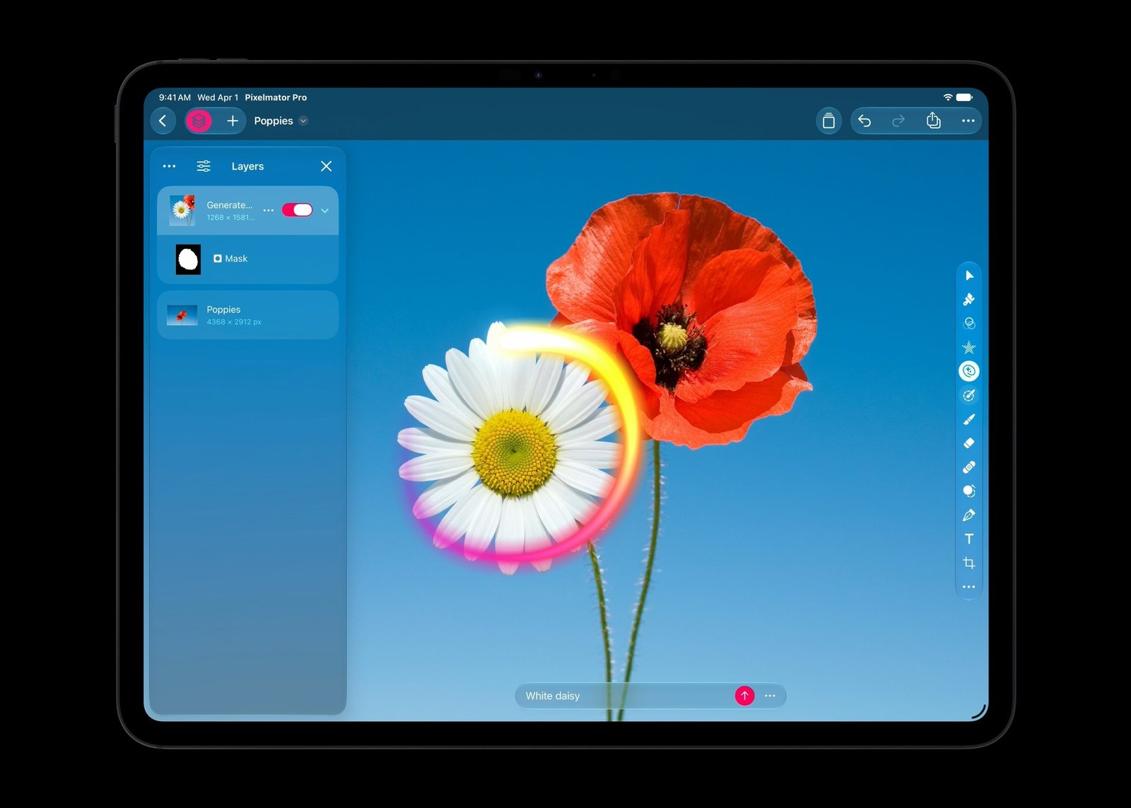 Generate Fill trong Apple Creator Studio chỉnh sửa vùng ảnh trên iPad