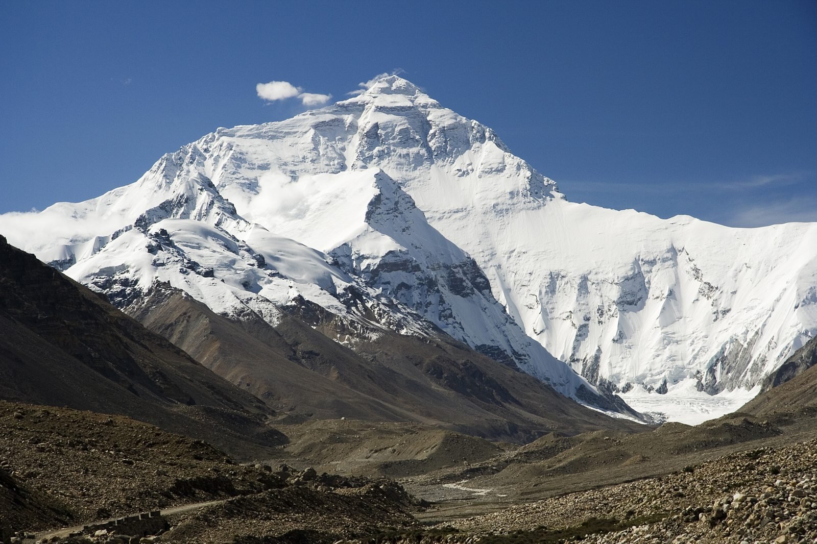 Everest nhìn từ đường tới trại nền trong ảnh năm 2006