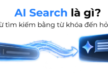 Hình minh họa AI Search chuyển từ tìm kiếm từ khóa sang hỏi AI trong bài Luvi GEO