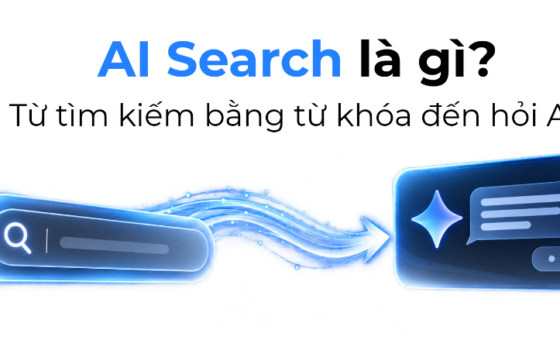 Hình minh họa AI Search chuyển từ tìm kiếm từ khóa sang hỏi AI trong bài Luvi GEO