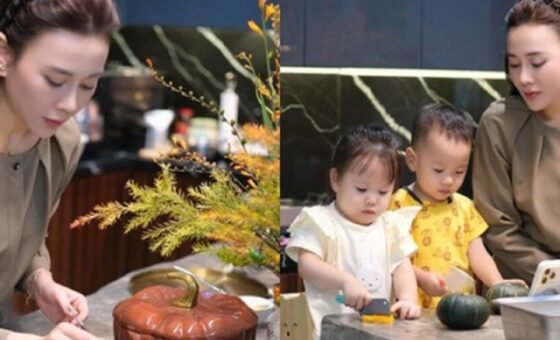 Diễn viên Phương Oanh tận hưởng cuộc sống bình yên bên cặp song sinh Jimmy và Jenny ở tuổi 37