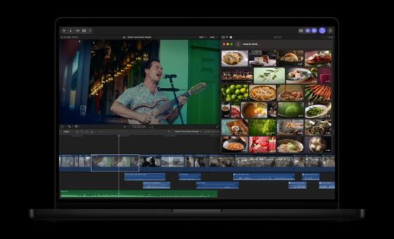 Final Cut Pro trong Apple Creator Studio hiển thị thư viện tư liệu video