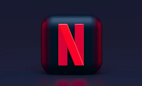 Biểu tượng Netflix trên nền tối, minh họa nền tảng đề xuất nội dung