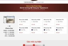 Giao diện đặt trước iPhone Duo tại đại lý, ảnh chụp màn hình thực tế