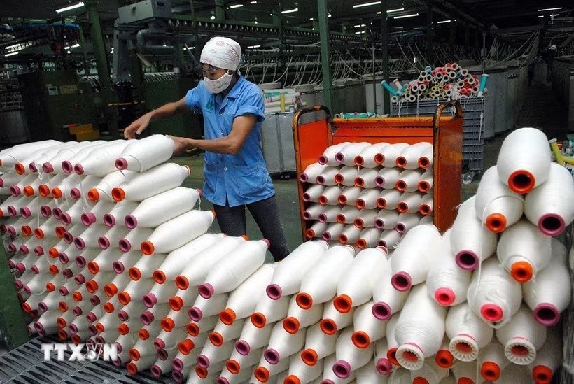 Ảnh tư liệu sản xuất sợi cotton phục vụ xuất khẩu