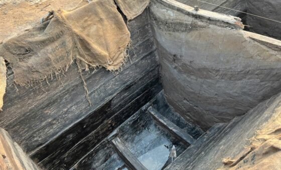 Cấu trúc gỗ cổ được khai quật tại Bắc Ninh