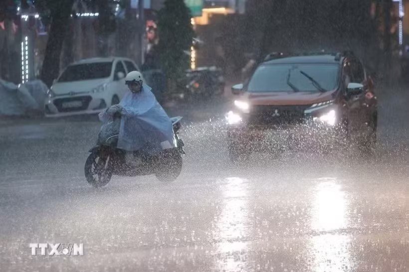 Ảnh minh họa đường ngập trong mưa, không phải dự báo tại một địa điểm cụ thể