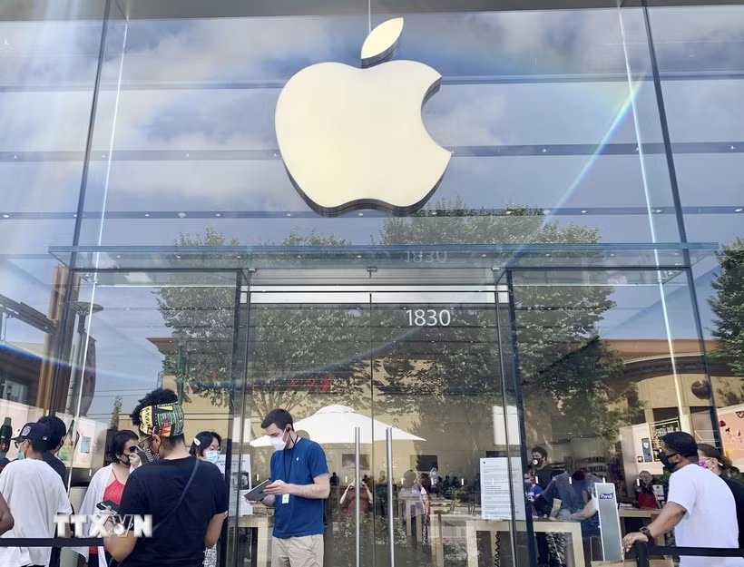 Một đại lý của Apple ở New York, Mỹ
