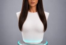Robot Echo Mila dạng để bàn trong ảnh sản phẩm Realbotix công bố