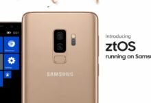 Hình giới thiệu ztOS với giao diện ô ứng dụng trên Galaxy S9