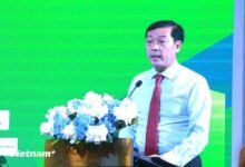 Lê Trọng Yên trình bày tại cuộc trao đổi về CCUS
