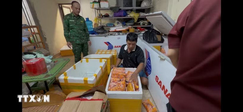Biên phòng kiểm tra địa điểm cất hàng ở Lào Cai