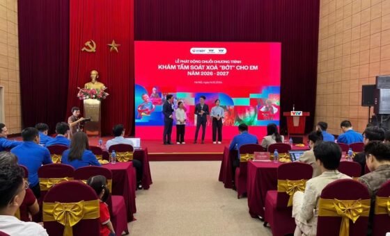 Toàn cảnh Lễ phát động chuỗi chương trình khám tầm soát “Xóa Bớt Cho Em” giai đoạn 2026 - 2027 (Ảnh: Pv/Vietnam+)